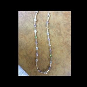 Silpada Multi Gemstone Pebble Necklace